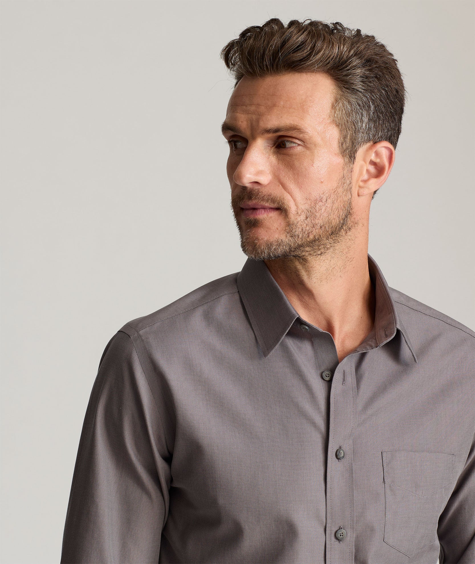 Classic Gray Cotton Shirt