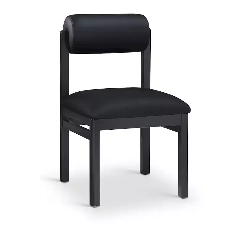 Meridian Furniture,Roundhill Vegan Leather Upholstered Dining Chair, Set of 2