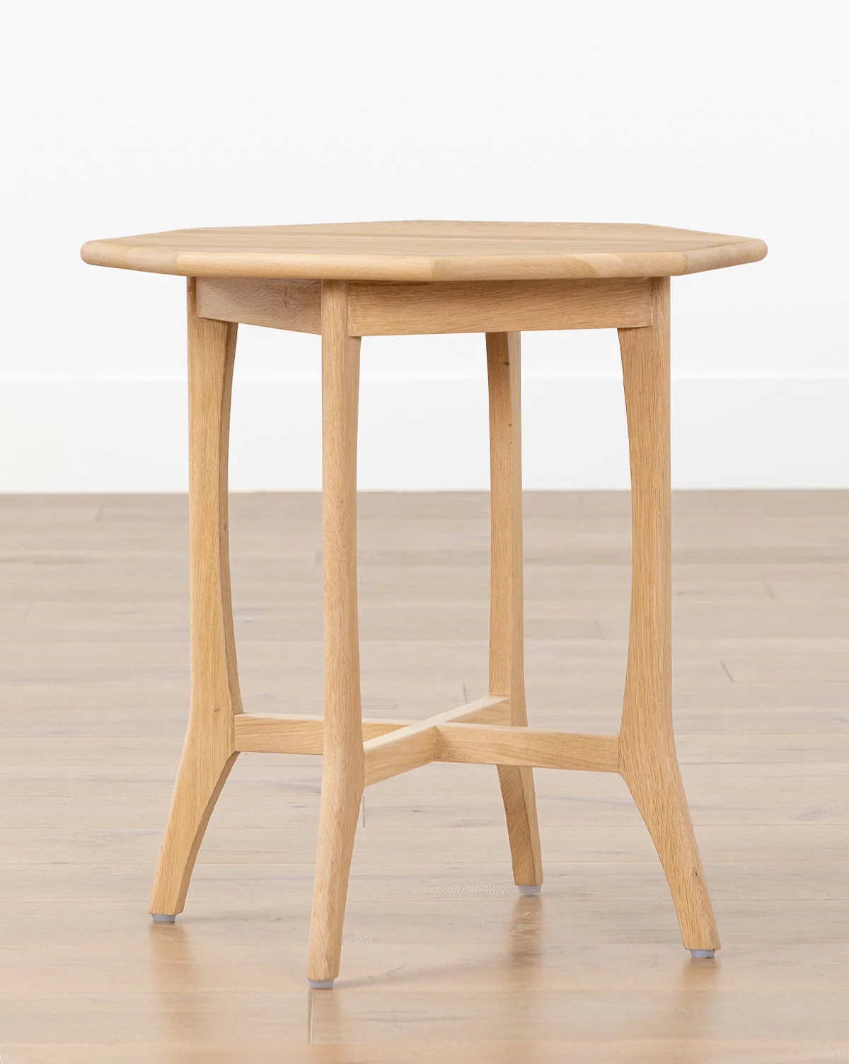 Scandinavian Solid Oak Side Table with Natural Finish for Living Room