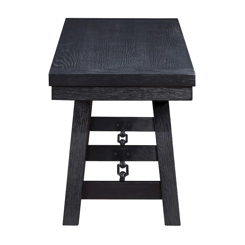 Yesler Black Trestle Dining Bench
