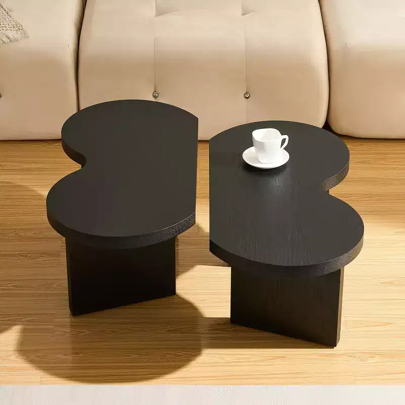 Butterfly Coffee Table MDF Split into 2 Small Tables Living Room Bedroom
