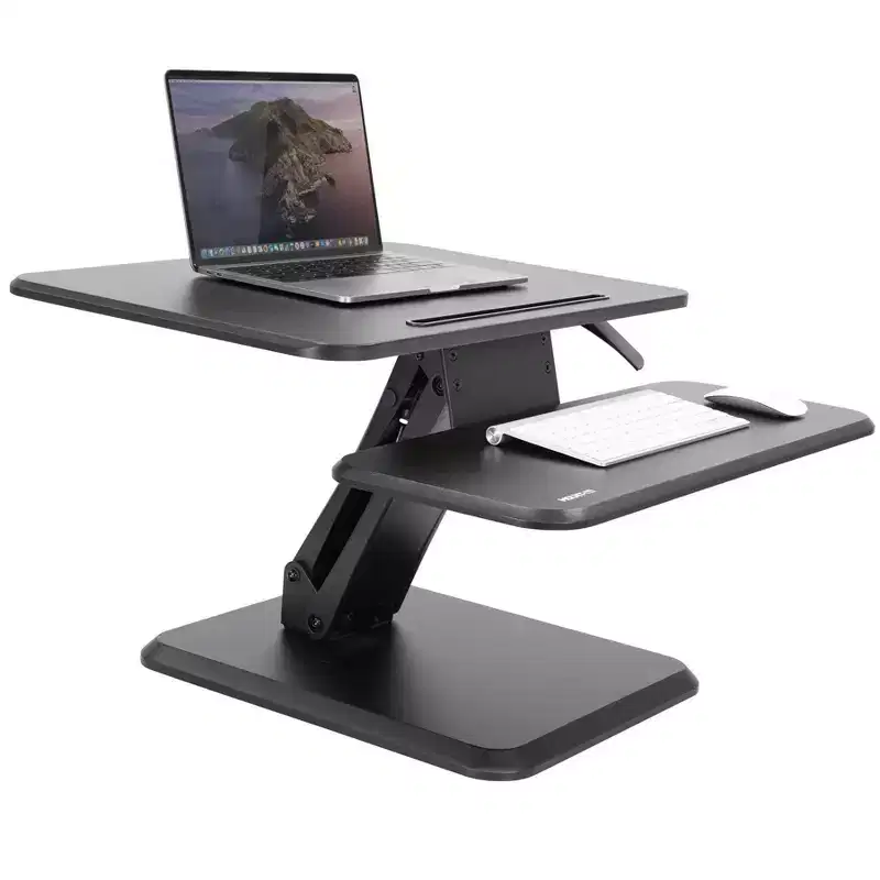 Mount-It! Height Adjustable Standing Desk Converter, 25 Wide Desktop, Sit-Stand Converting Desks with Gas Spring for Home & Office