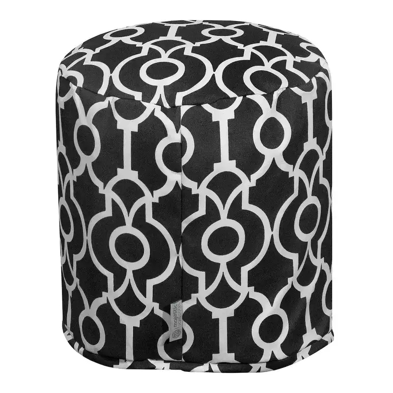 Round Pouf, Footrest and Extra Seating, Athens Pattern