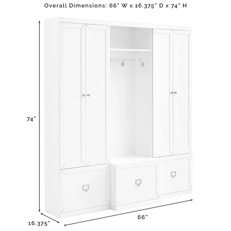 Crosley Harper 3Pc Entryway Set - 16.38x66x74