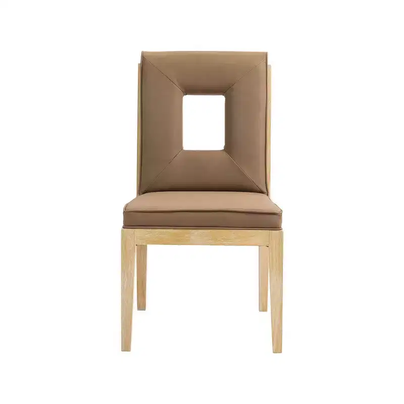 Meridian Furniture,Gwendolyn Vegan Leather Dining Side Chair, Set of 2