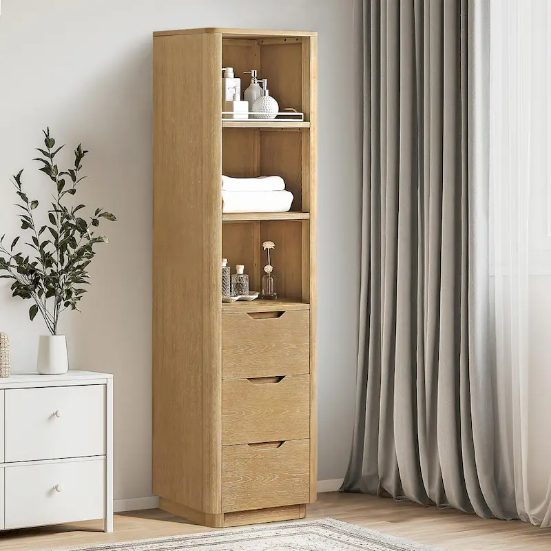 Miseno MV-HARB20-SCA Harbin 72 Wood Free Standing Linen Tower