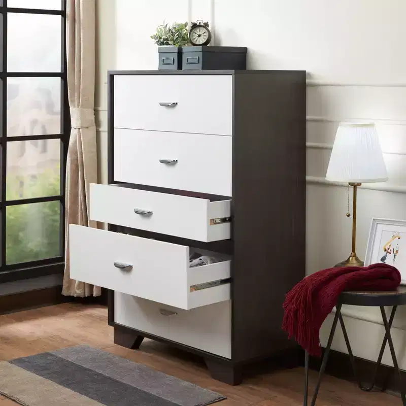 White & Espresso Finish Chest