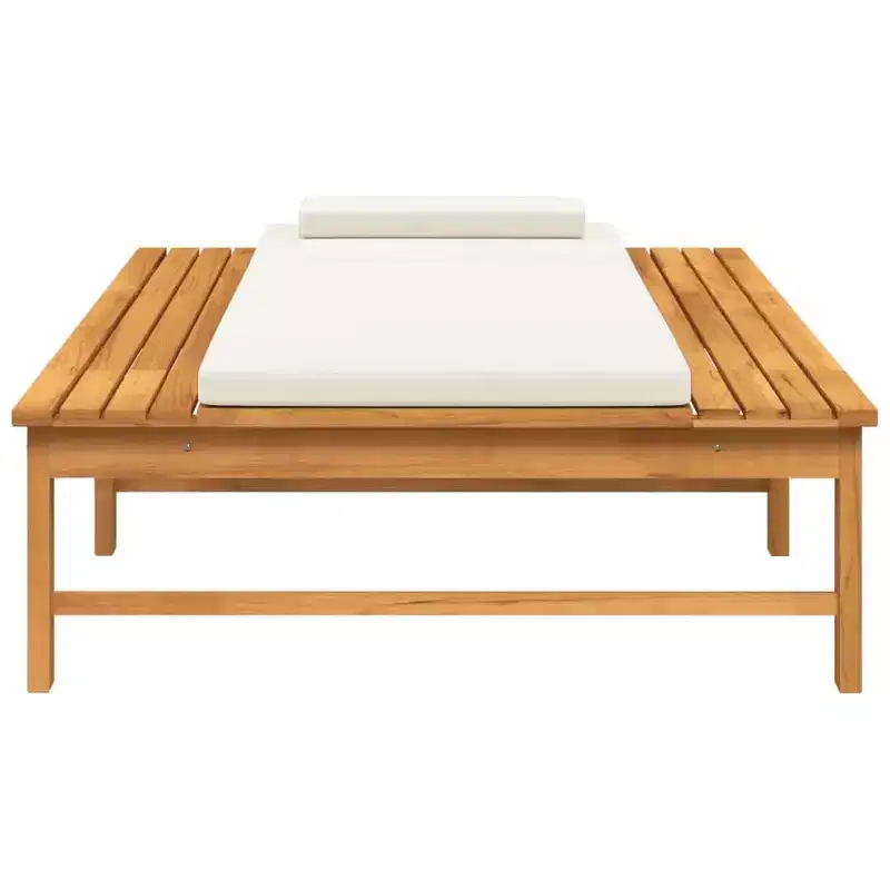 vidaXL Sun Lounger Solid Acacia wood Standard