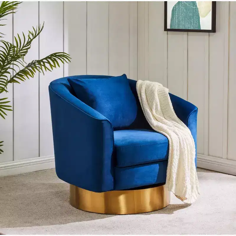 Joaquin Swivel Barrel Chair - SFV4765 - Safavieh Couture