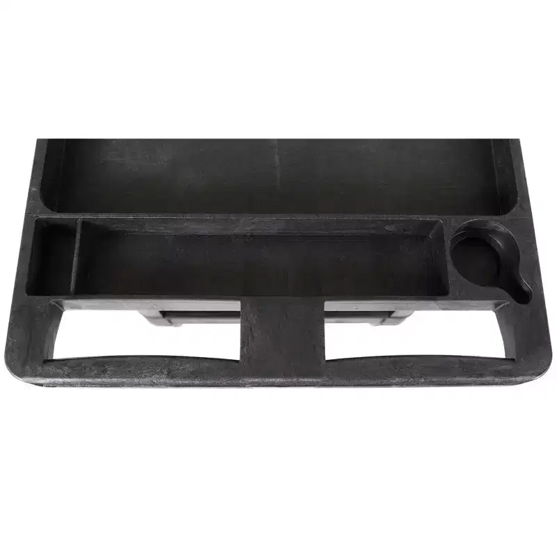 Stand Steady Tubstr Extra Large Two Shelf Utility Service Cart - Heavy-Duty Rolling Cart for Warehouse, School, & Office (Black, 45.5 x 24.5)