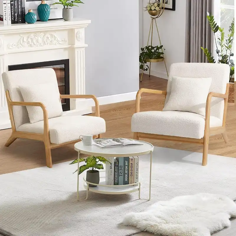 AECOJOY Mid Century Modern Living Room Reading Comfy Lounge Chairs