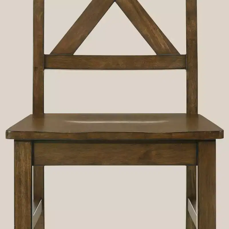 Solid Wood Cross-Back Dining Chair of 18.5 W x 21.4 D x 38.4 H