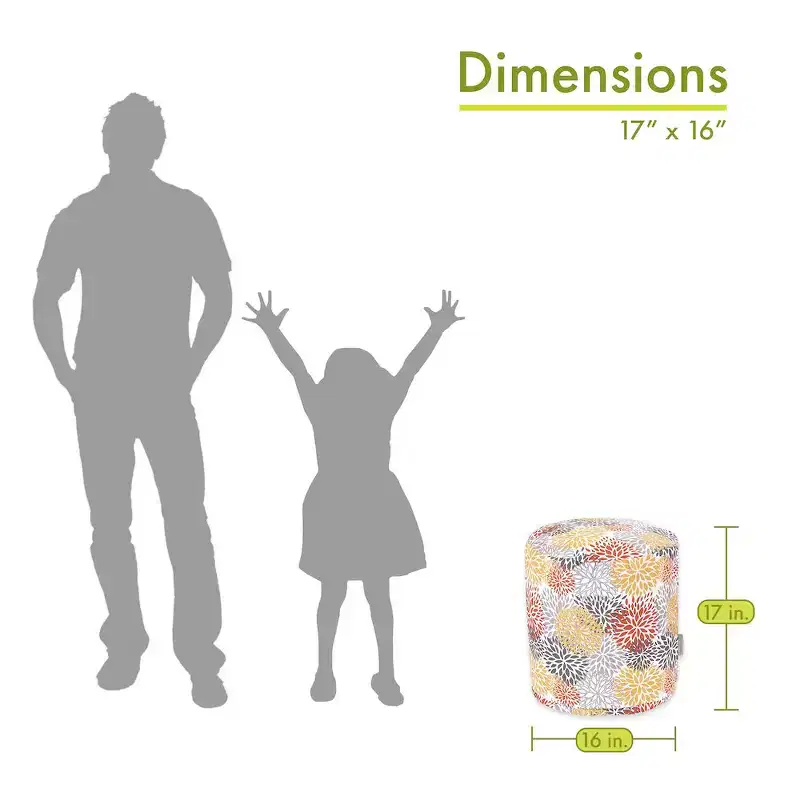 Pouf Blooms Citrus