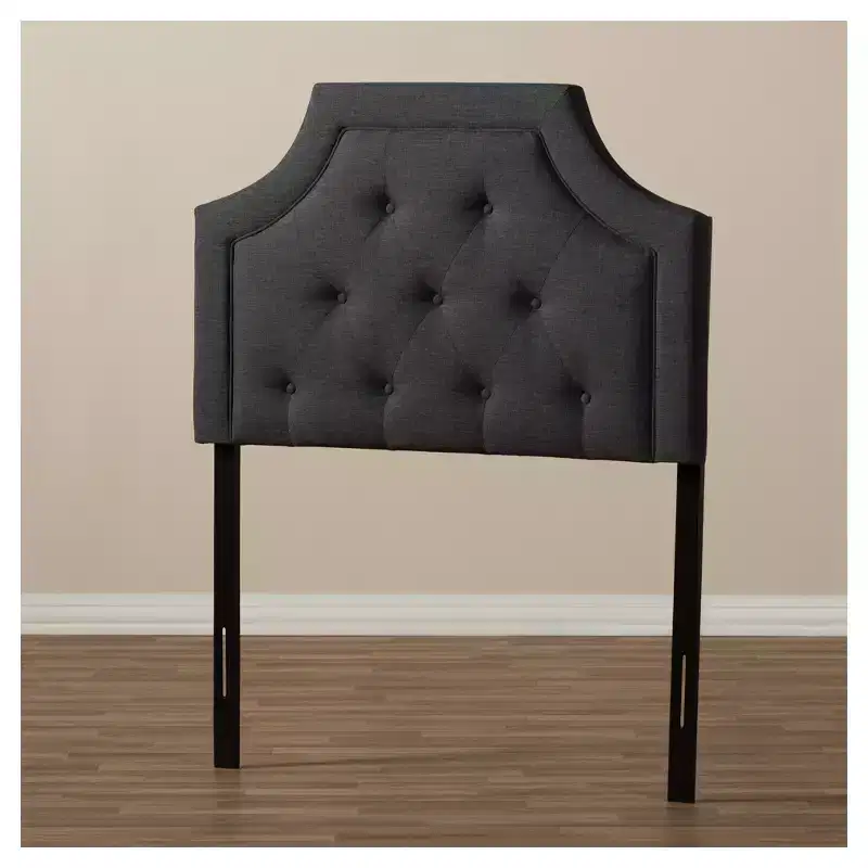 Mars Modern And Contemporary Fabric Headboard Dark Gray