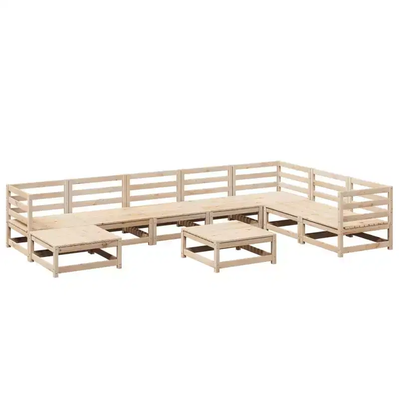 vidaXL Patio Sofa Set Outdoor Seating Modular Sofa Solid Wood Pine