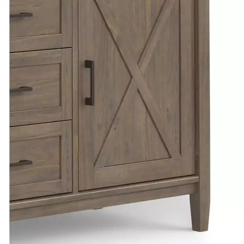 Cantina SOLID WOOD 54 inch Wide Rectangle Transitional Sideboard in Smoky Brown