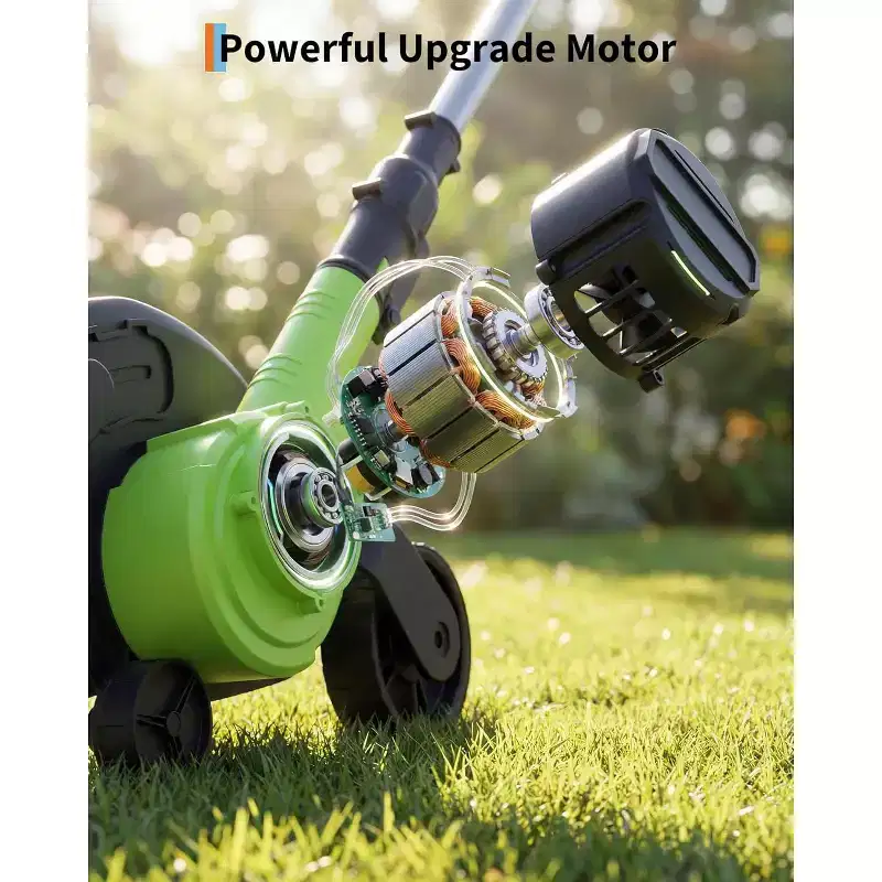 Garee Cordless Lawn Edger, 9 Blade, 20V Battery Powered with 4000mAh Battery & Charger, 3-Position Depth, Adjustable Handle, Lightweight Garden Tool