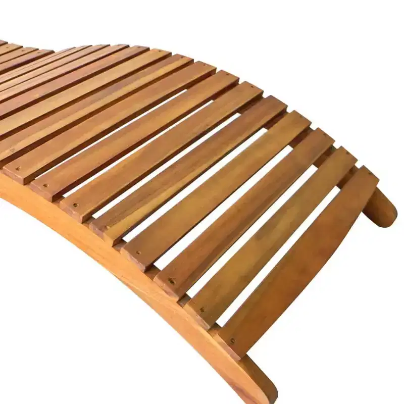 vidaXL Sun Lounger Natural Brown Solid Acacia wood with a natural oil finish
