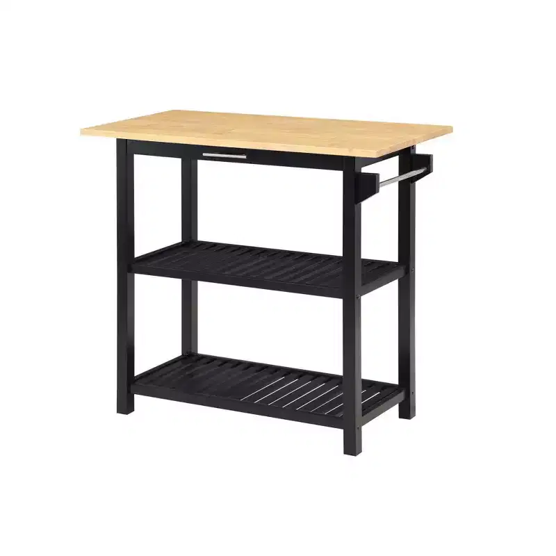 Designs2Go 3 Tier Butcher Block Kitchen Prep Island with Drawer - Breighton Home