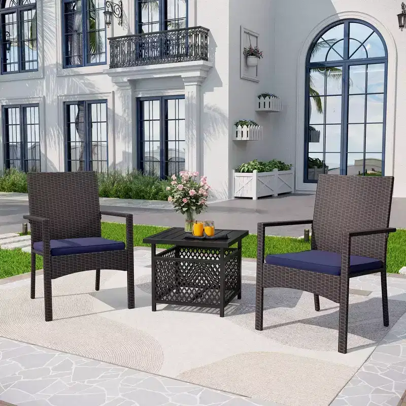 Square Bistro Table Base Stand with 1.57" Hole - Captiva Designs: Rust-Resistant, Weatherproof Patio Dining Table