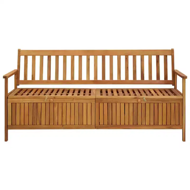 vidaXL Patio Storage Bench 66.9 Solid Acacia Wood