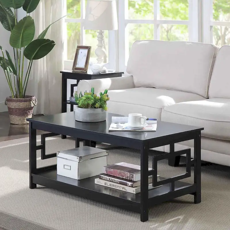Convenience Concepts Town Square Coffee Table with Shelf