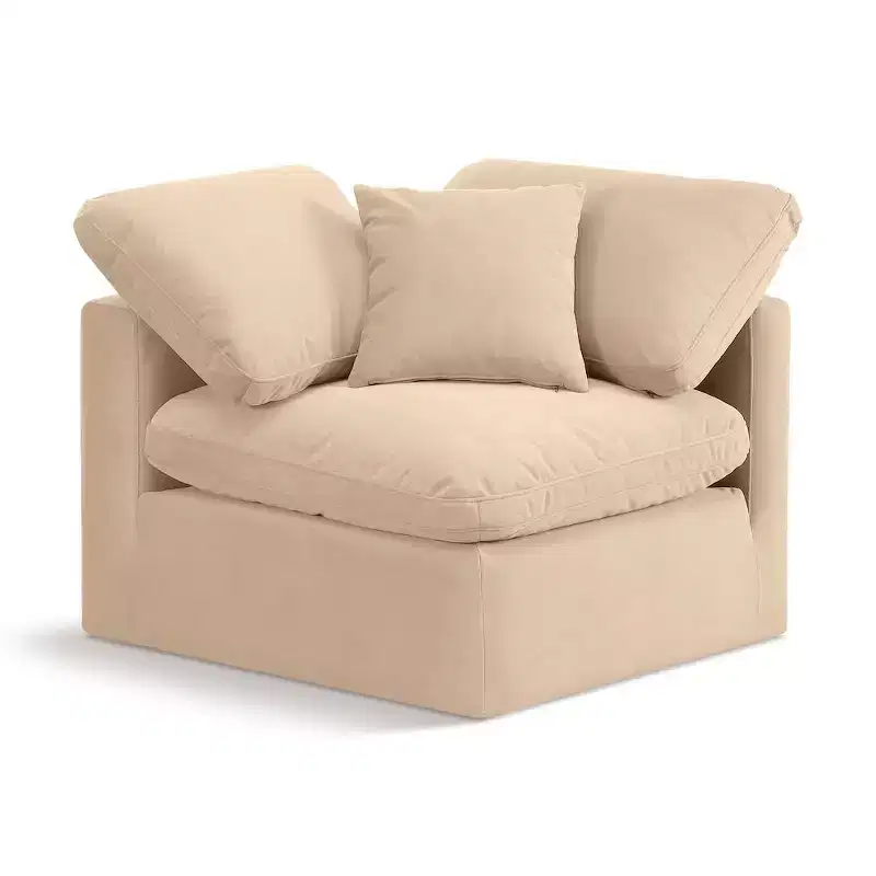 Meridian Furniture Indulge Velvet Corner Chair