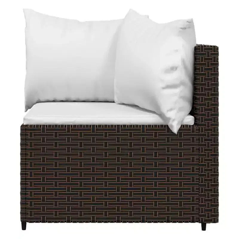 vidaXL Patio Furniture Set Modern Lounge Set with Cushions Poly Rattan