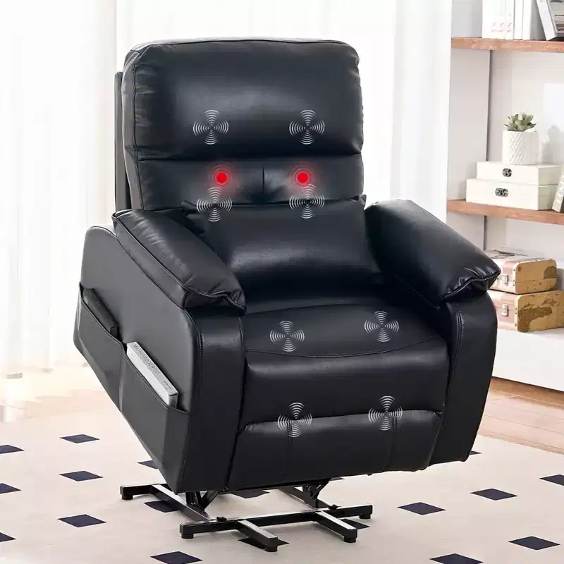 Power Lift Recliners Chair with Vibration Massage Heating,8 Points MessageRecling Degrees,Storage,Cup Holder