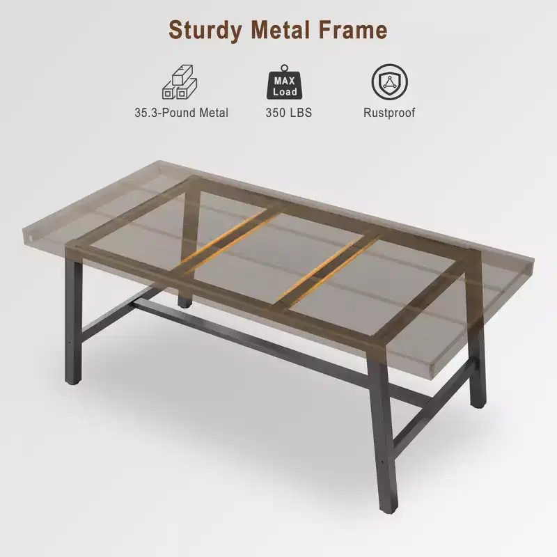 Industrial Computer Desk, Executive Pc Study Home Office Desk, Wood Simple Computer Desk, Writing Desk Computer Table Workstation for Home Office