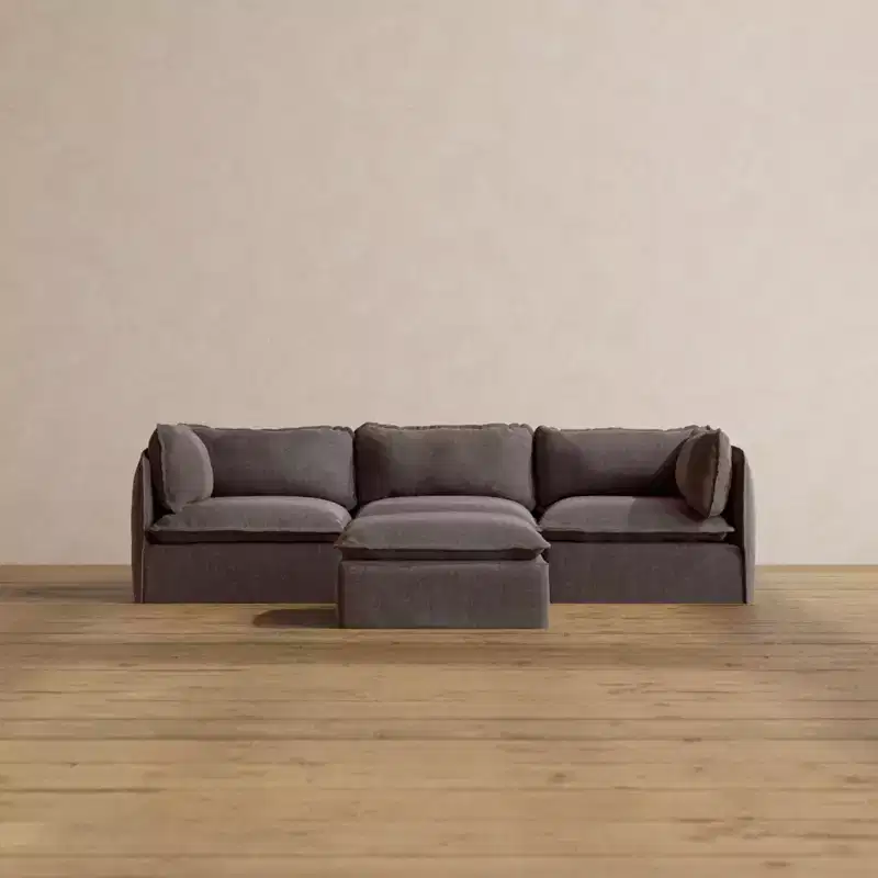 3-Seater Sofa + Ottoman |  Seat & Contour Pillow