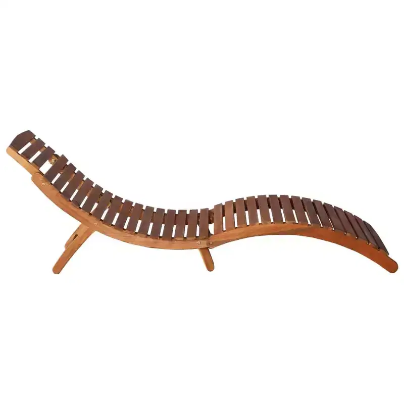 vidaXL Sun lounger 21.65 x 72.44 x 25.20 in Solid Acacia Wood