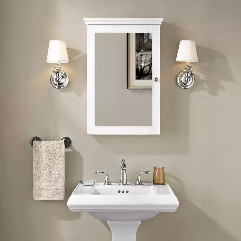 Lydia Wall Cabinet with Mirror - Warm White