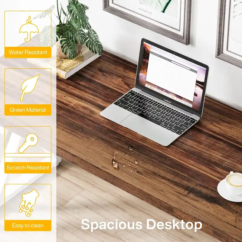 55-Inch Computer Desk with Z-Shape Metal Legs