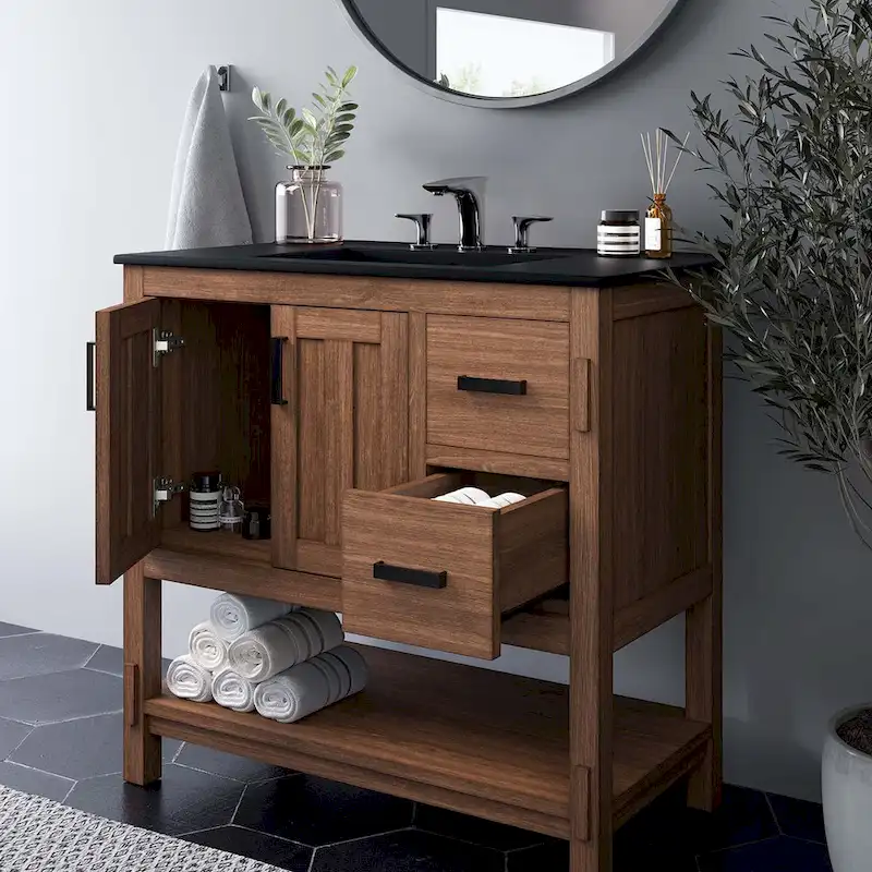 Ashlyn 36 Wood Bathroom Vanity Cabinet (Sink Basin Not Included) - 36