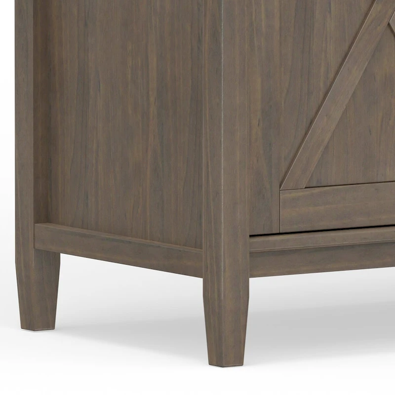 WYNDENHALL Cantina SOLID WOOD 54 inch Wide Rectangle Transitional Sideboard in Smoky Brown - 18 d x 54 w x 36 h