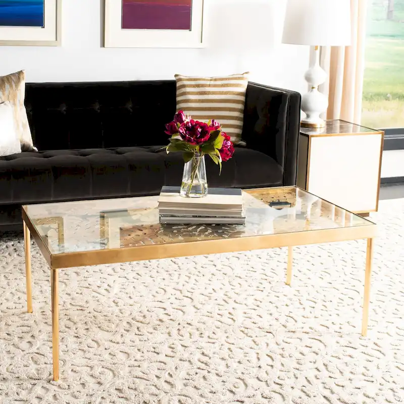 SAFAVIEH Rianda Palm Leaf Coffee Table - 24 x 47.5 x 18 - 24Wx48Dx18H