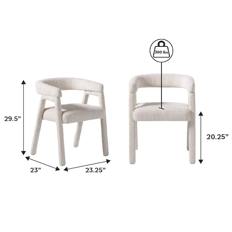Solid Wood Dining Table w/ Full Fabric Chairs