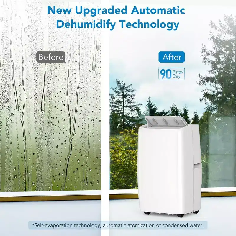 14,000BTU Portable Air Conditioner, Portable AC Unit for Room up to 750 Sq. Ft. Spaces