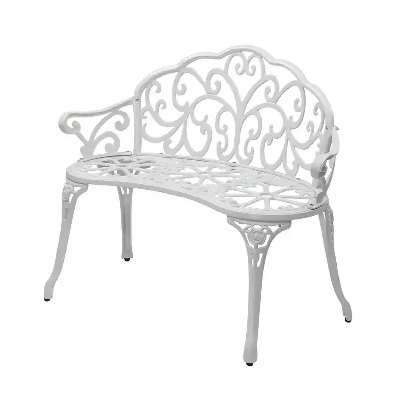 Karl Home | 38.5-Inch Cast Aluminum Garden Bench