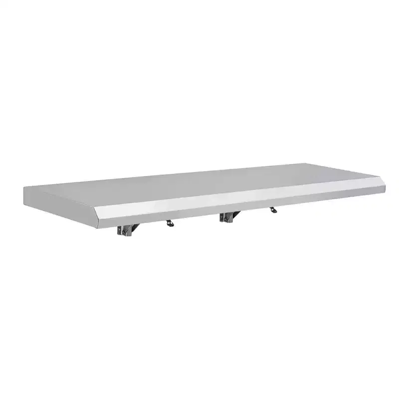 Folding Concession Shelf - 304 Stainless Steel, Wall Mount, Drop Down, for Food Truck, BBQ, Restaurant
