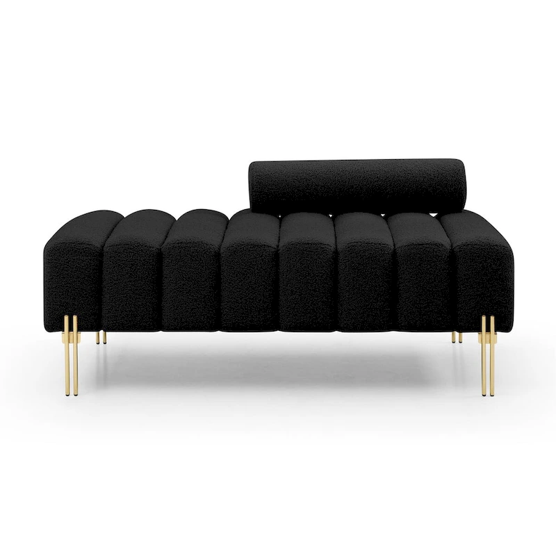 53.2 Width Modern End of Bed Bench Fabric Upholstered 2 Seater Sofa Couch Entryway Ottoman Bench