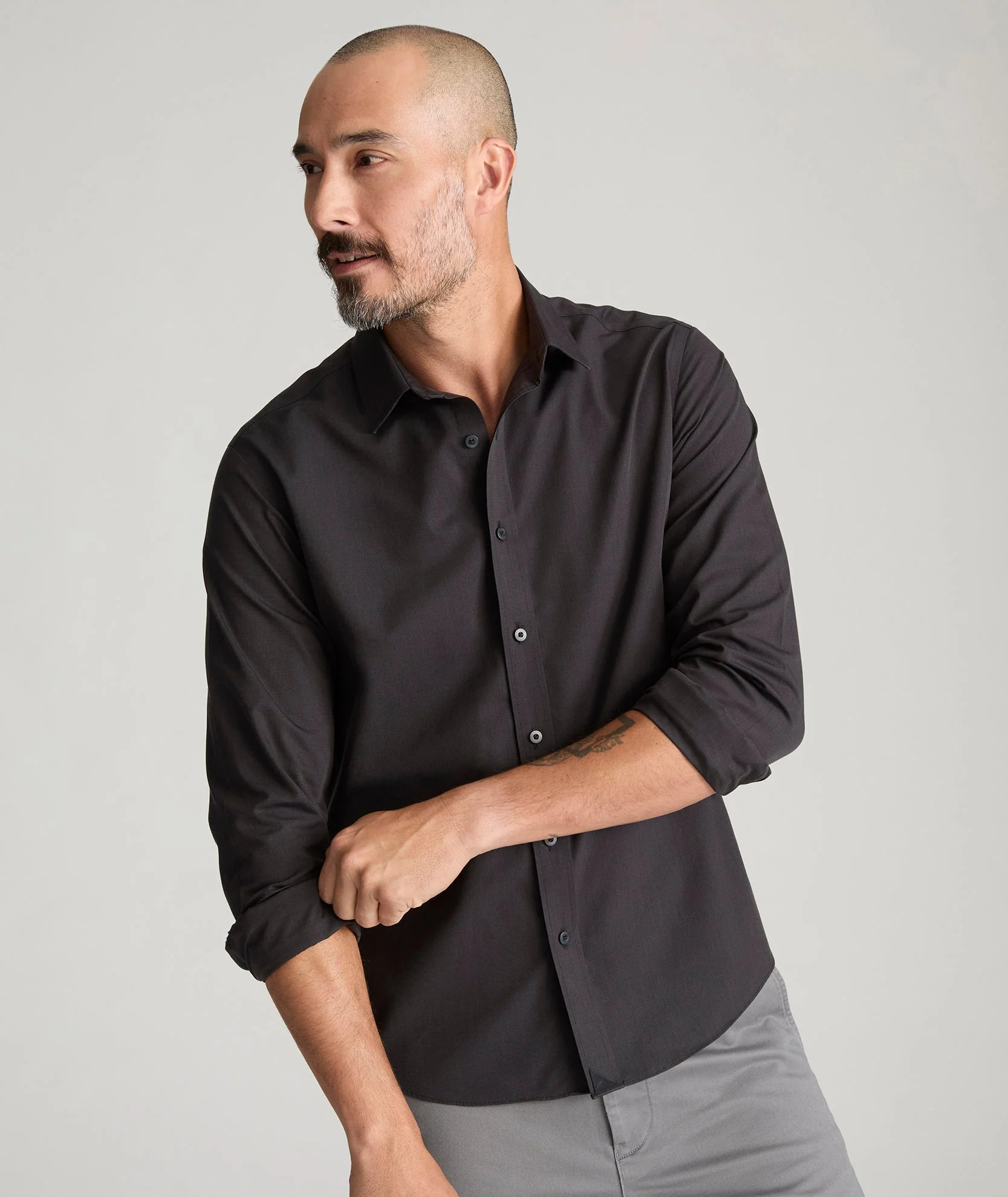 Classic Black Cotton Shirt