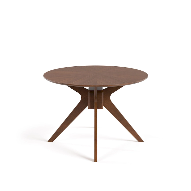 Furniture of America Shaw Mid-century Walnut 71-inch Oval Wood Dining Table