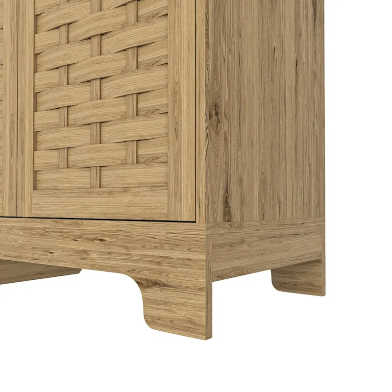 Coffee Bar Cabinet Buffet Sideboard with Drawer and Adjustable Shelf