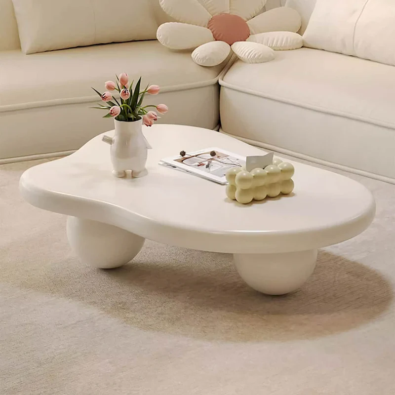 48 Modern Coffee Table, Cloud Shaped, Wood
