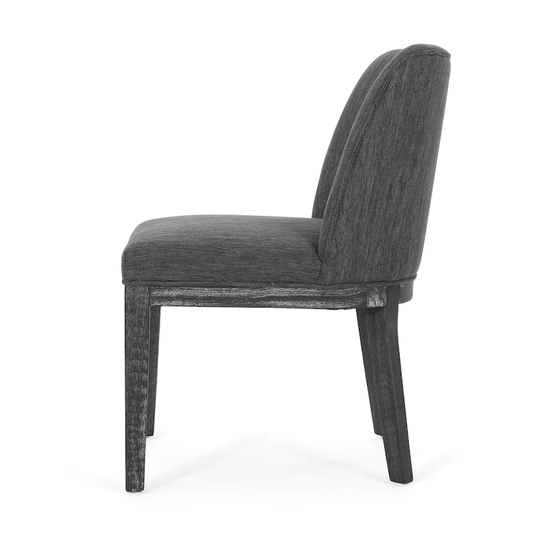 Camas Fabric Upholstered Wood Dining Chairs (Set of 2) by Christopher Knight Home