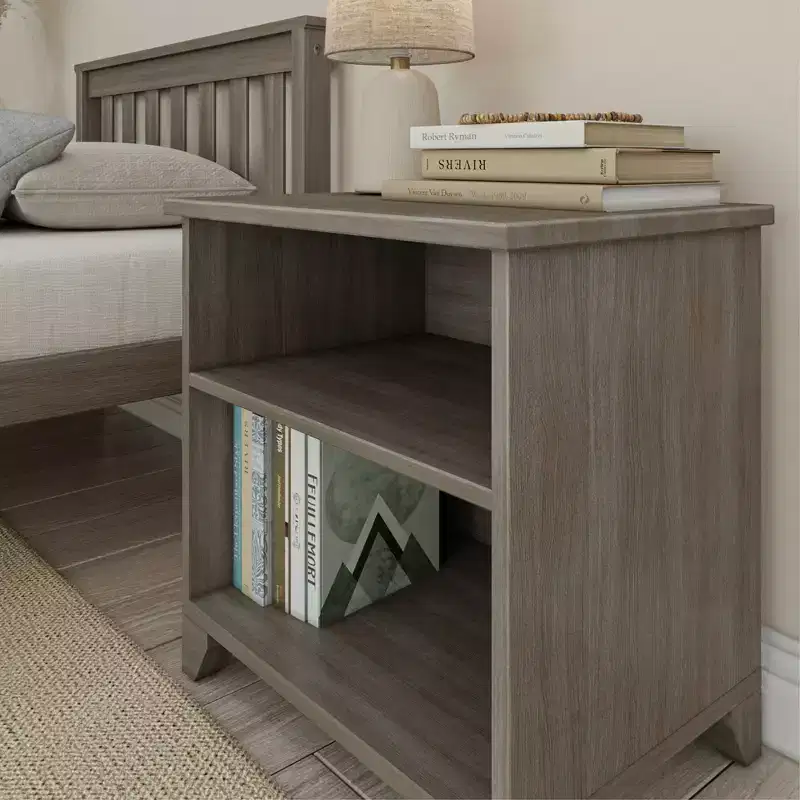 Plank+Beam Solid Wood Nightstand with Shelves