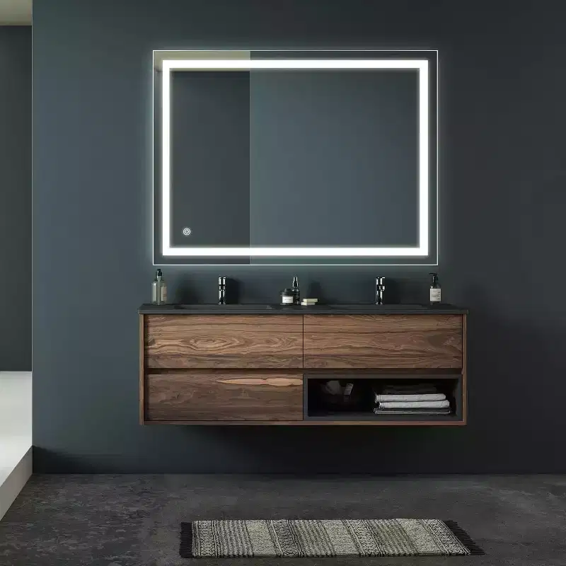 32 x 24 Inch LED Bathroom Mirror with Anti-Fog and Dimmable Light