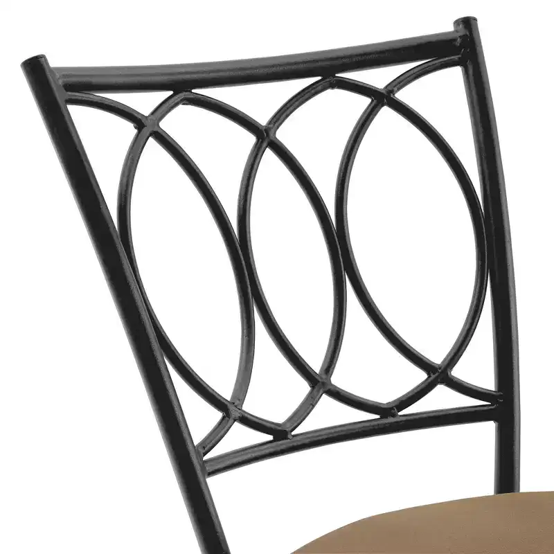 Venetta Scroll Back Bar Stool - Set of 3 - Black - iNSPIRE Q